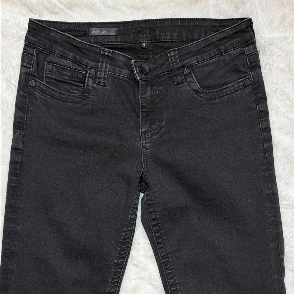Kut from the Kloth Black Straight Leg Jeans - Picture 3 of 7